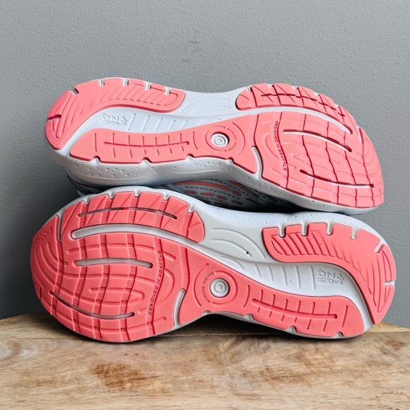 Brooks Glycerin 20 Running Shoes Women’s 9 Gray Coral Latigo Bay Aqua Blue - Picture 10 of 11